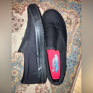 Skechers Men's Black Slip-On Canvas Loafers with Red Insole